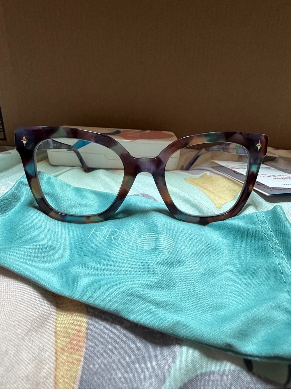 Firmoo Blue Light Blocking Glasses Multi Color Tortoise Shell Purple Turquoise